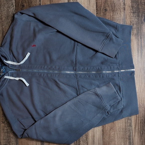 Vintage Polo Ralph Lauren Zip Up Fleece Hoodie Size Large-Tall Sun Fade Dye - Picture 2 of 11